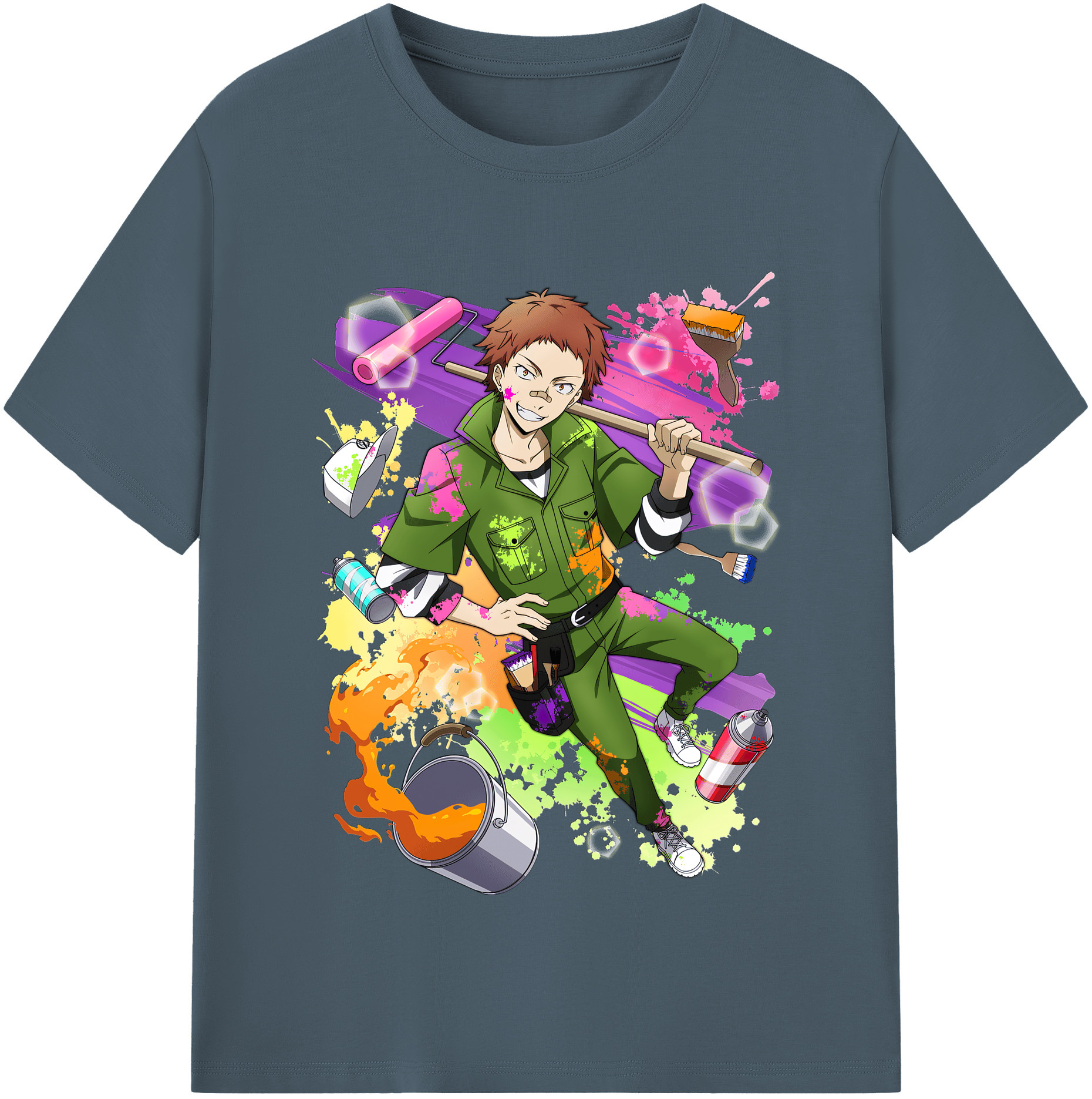 （画像用） 文豪ストレイドッグス Bungo Stray Dogs 綿100％半袖Tシャツ（フロントプリント）